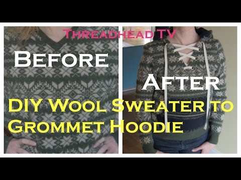 Grommet Hoodie Sweater DIY Sew