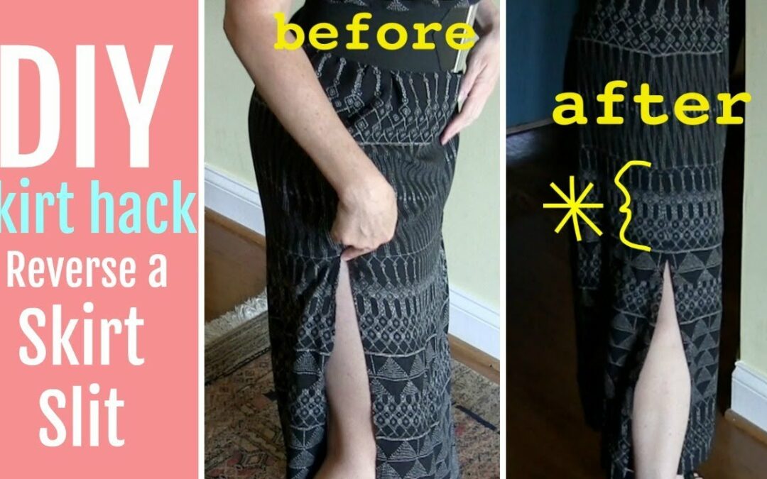 SKIRT HACK: How to Reverse a Slit (Easy Sew)