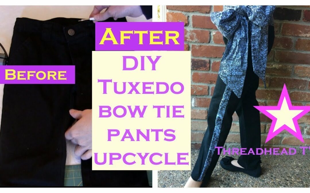 Tuxedo + Bow Trouser Upcycle DIY SEW